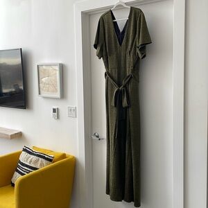 Jerry Gold Lurex Plus Size Jumpsuit by Joanie